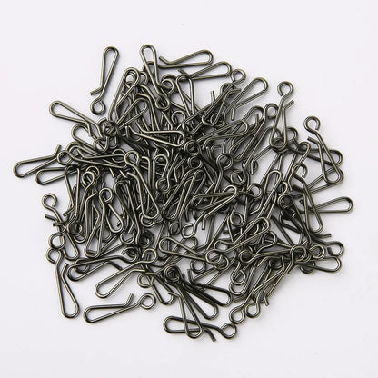 50pcs/Box Bearing Lock Rolling Swivel Pin Solid Ring Snap Barrel Tackle Tool Connector Fishing Lure Line Accessories Tackle