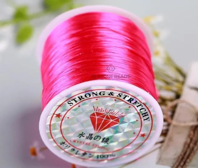 1Roll/35m 0.5mm Elastic Thread Cord String Round Crystal Line Nylon Rubber Stretchy Cord for Jewelry Making Beading Accessories