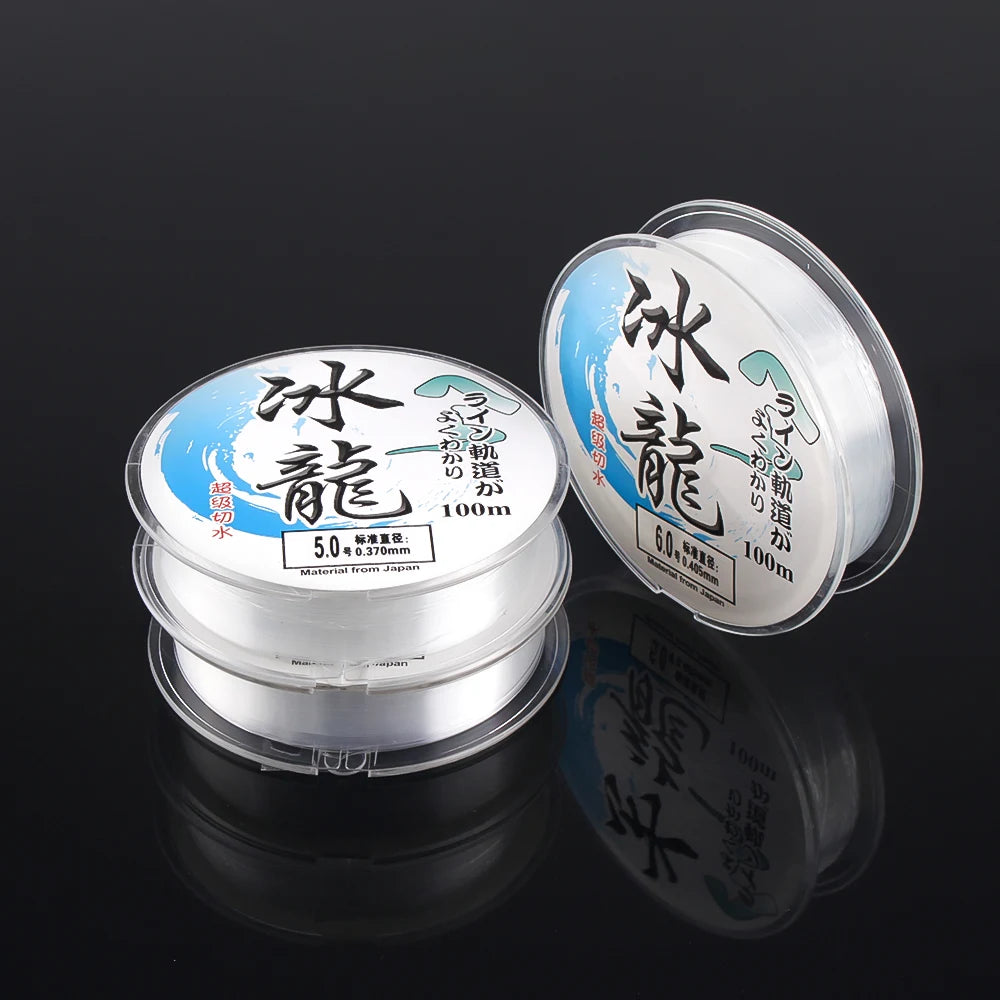 100M Nylon Fishing Line Monofilament Japanese Material for Saltwater Carp Fishing Fluorocarbon Fishing Lline Fly Line