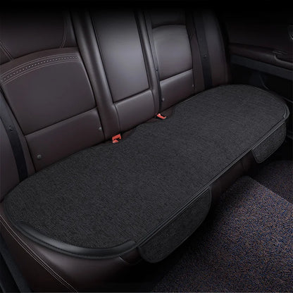 Flax Car Seat Covers Front Rear Full Set Choose Car Seat Cushion Linen Fabric Seat Pad Protector Car Accessories Anti-Slip