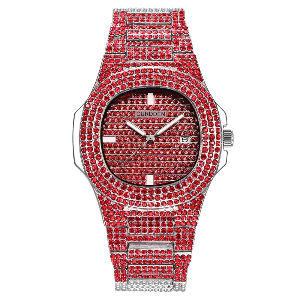 New 2021 ICE Out Role Hip Hop Watch Diamond Watch Men Silver Steel Mens Quartz Watches Waterproof Relogio Masculino