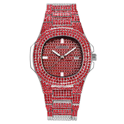 New 2021 ICE Out Role Hip Hop Watch Diamond Watch Men Silver Steel Mens Quartz Watches Waterproof Relogio Masculino