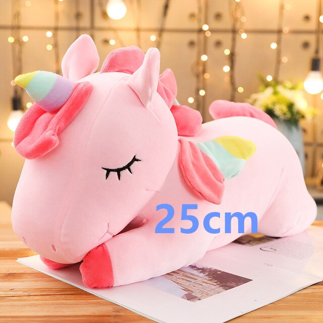 Giant Size 110/60cm Kawaii Unicorn Plush Toy Soft Stuffed Popular Cartoon Doll Animal Horse High Quality Toys for Children Girls