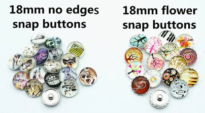 New DIY Custom Snap Buttons 12mm/18mm/20mm Silver /Golden Snap Buttons Personalized Photo for DIY Necklace Jewelry