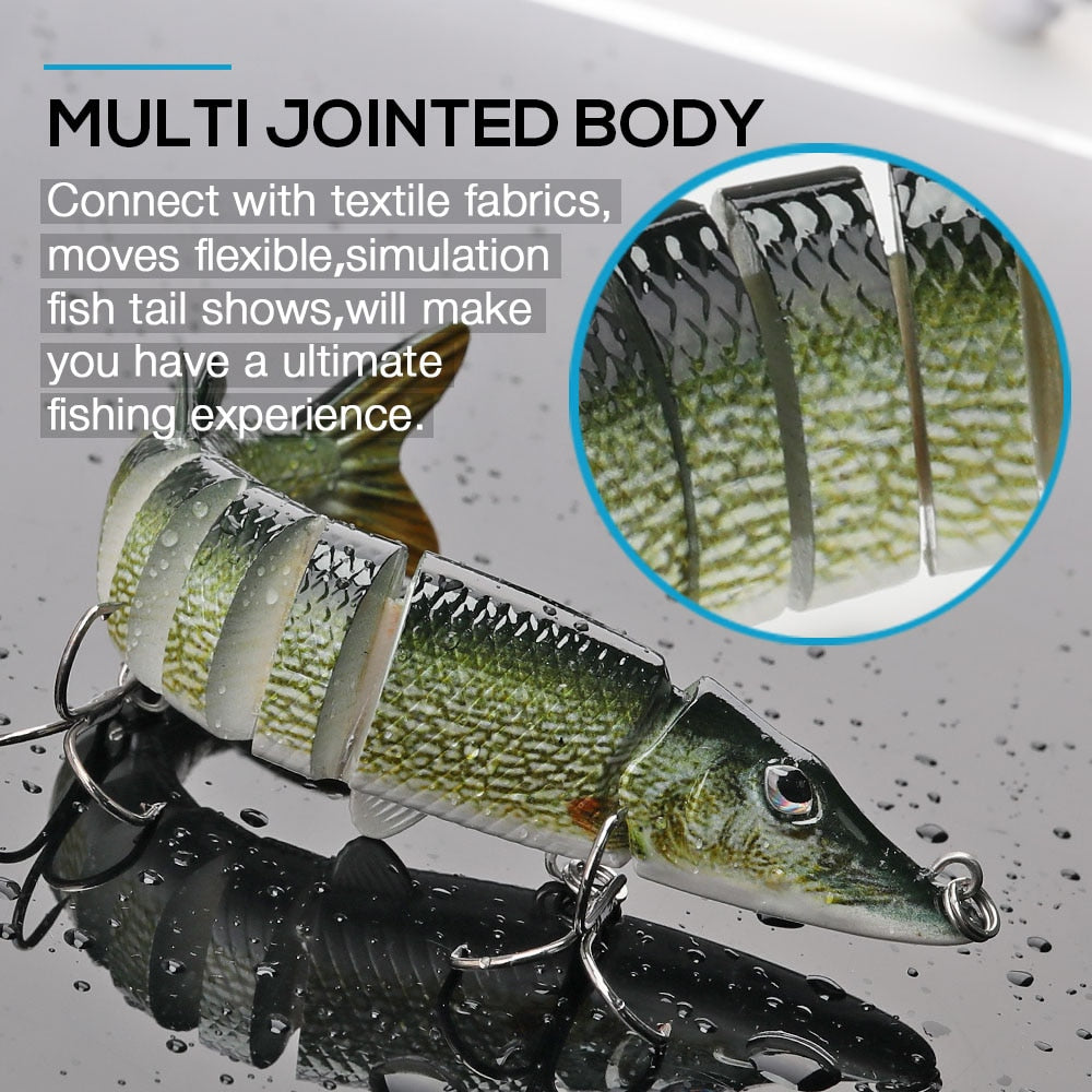VTAVTA Artificial Pike Lure Bait Multi Jointed Bait 12.5cm 20g Lifelike Crankbaits Fishing Wobblers Swimbait Sea Fishing Lure