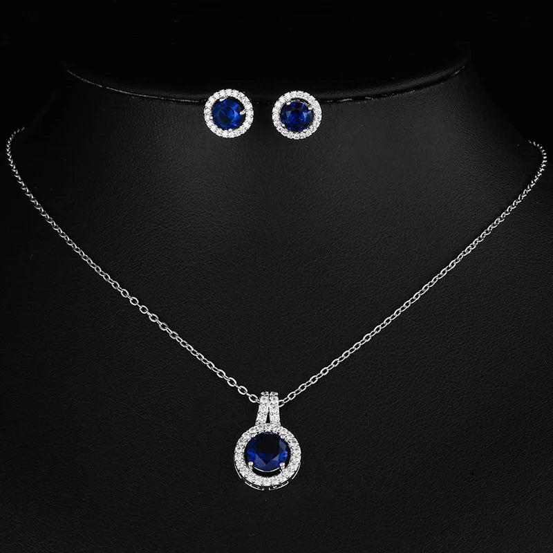 Nigerian Water Drop Cubic Zirconia Wedding Jewelry Sets Inlay Luxury Crystal Bridal Jewelry Set for Bridesmaids AS099