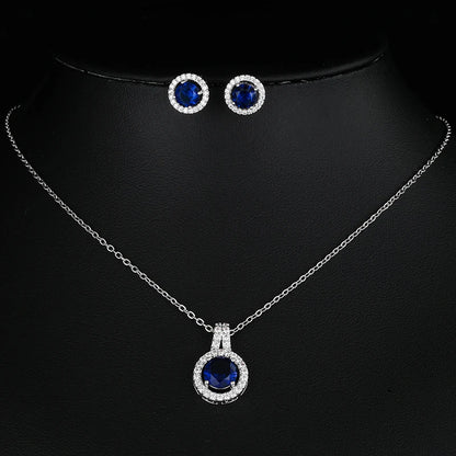 Nigerian Water Drop Cubic Zirconia Wedding Jewelry Sets Inlay Luxury Crystal Bridal Jewelry Set for Bridesmaids AS099