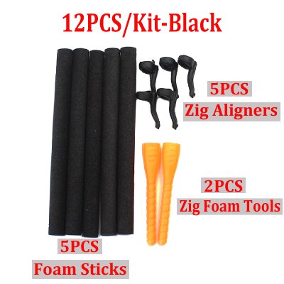12PCS Carp Fishing Accessories for Zig Rig Zig Aligna Kit Foam Hook Line Aligners Tool Pop Up Fishing Terminal Tackle
