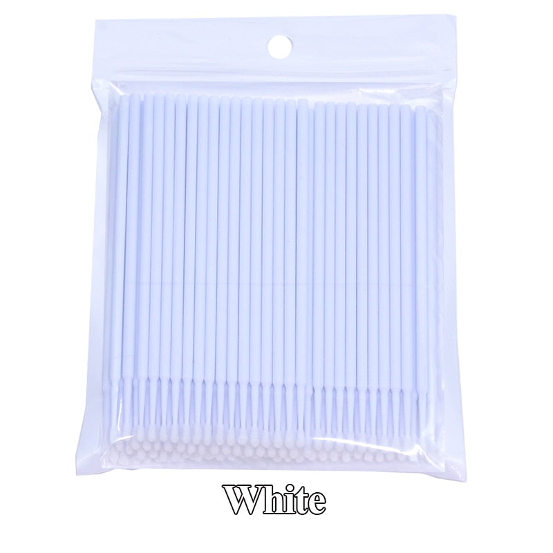 Kekelala 100pcs/Bottle Eyelash Extension Cleaning Swabs Lash Lift Glue Remover Applicators Microblade Makeup Micro Brushes Tool
