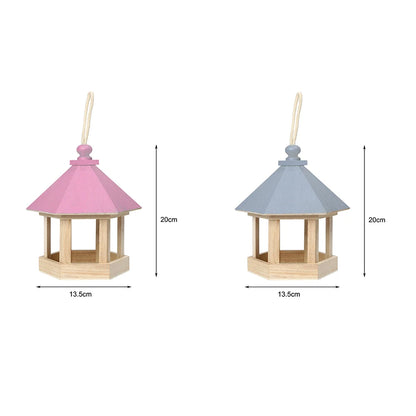 Garden Window Hanging Bird Feeder House Wooden Birdhouse Parrot Cage Bird Seeds Food Feeder Ornaments Yard Decor Outdoor