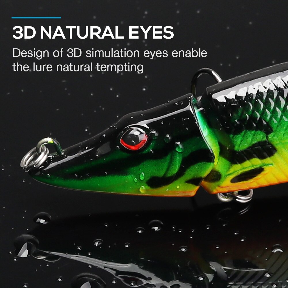 VTAVTA Artificial Pike Lure Bait Multi Jointed Bait 12.5cm 20g Lifelike Crankbaits Fishing Wobblers Swimbait Sea Fishing Lure