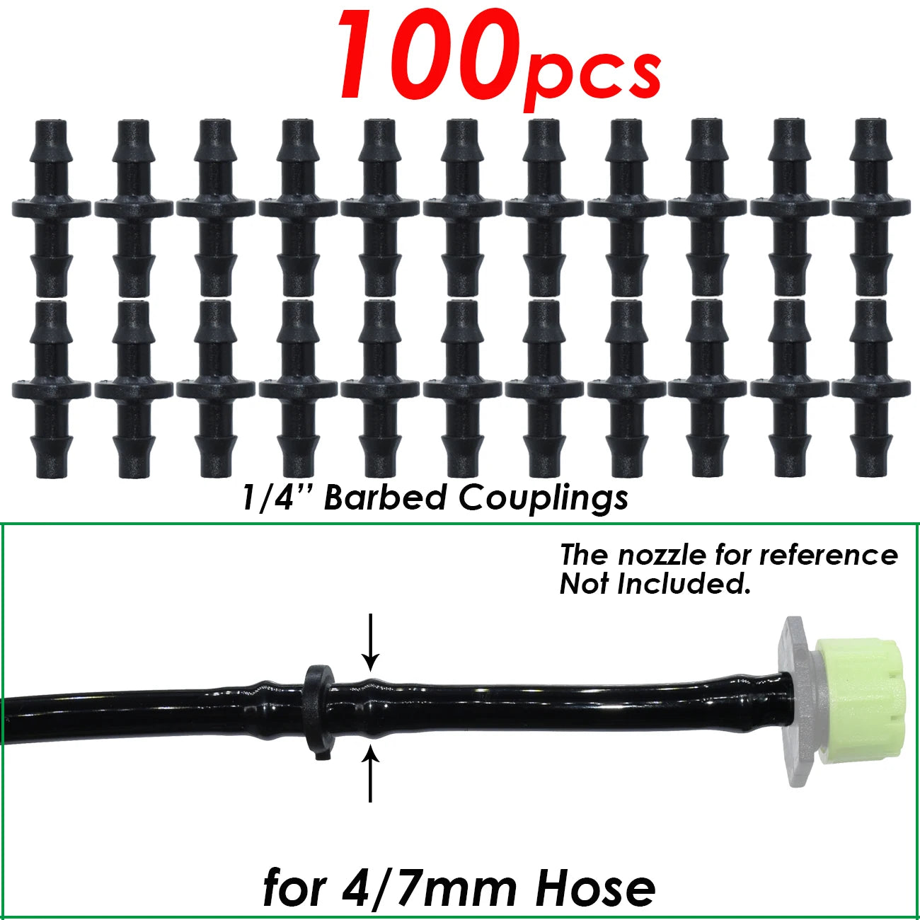 50-200pcs Durable 1/4'' C-Type Hook Fixed Stem Support Holder Stakes for 4/7mm Hose Flowerpot Drip Irrigation Fitting Greenhouse