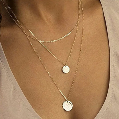 Sequins Multi Layer Long Necklaces Pendant Bohemian Pendant Necklace for Women Bijoux Jewelry Accessories