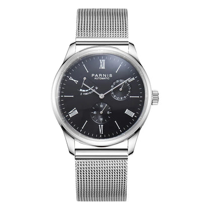 Fashion Luxury Parnis 41.5MM Power Reserve Automatic Mechanical Self Winding Men Watches Mekanik Kol Saati Relogio Automatico