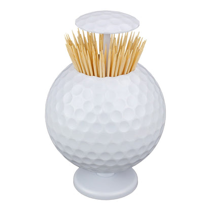 CRESTGOLF Golf Ball Shaped Automatic Pop-Up Toothpick Holder Novelty Golf Decoration