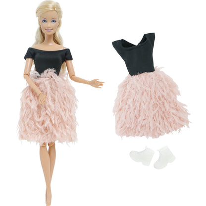 1x Doll Clothes Fashion Dress Daily Wear Skirt Party Gown Blouse Pants Clothes for Barbie Doll Accessories Lovely Girl Baby Toys