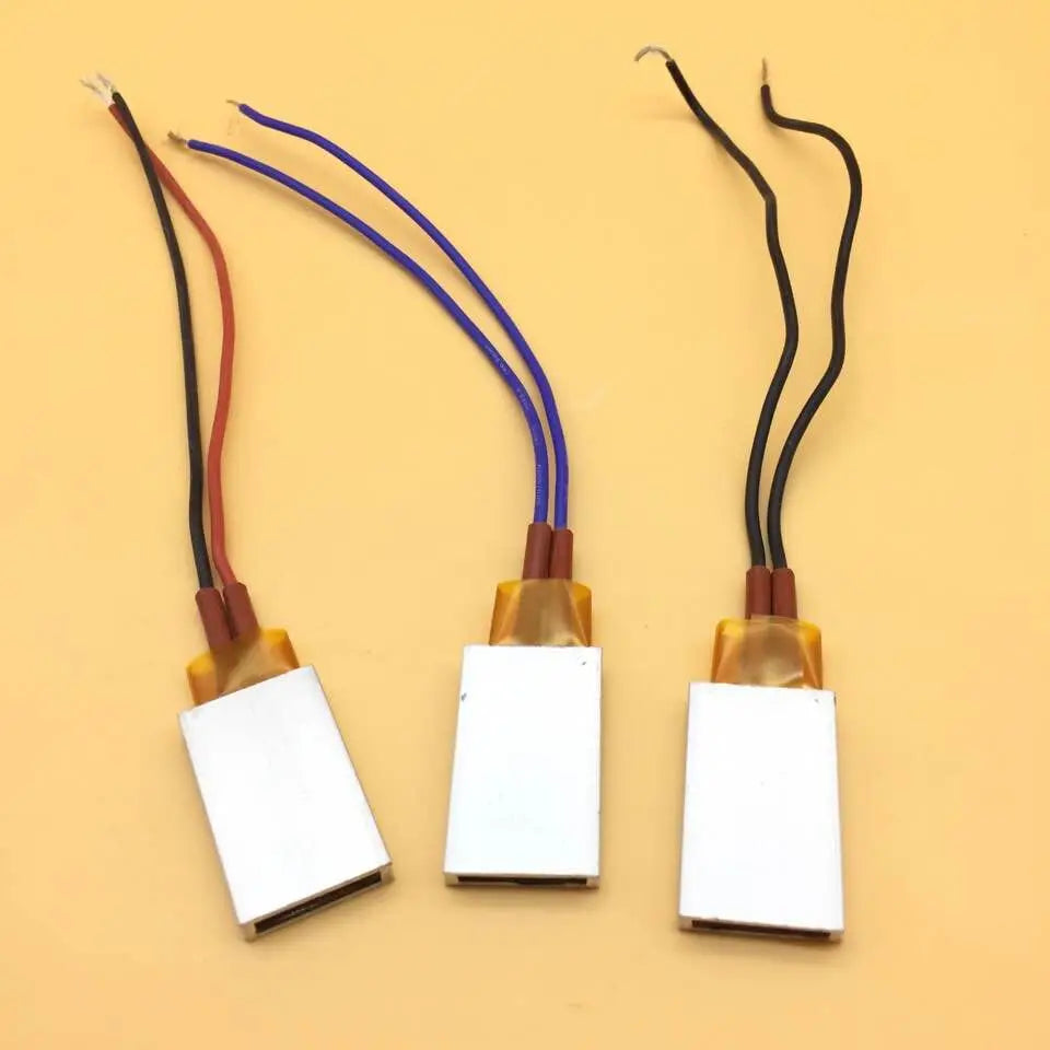 10 Pcs AC DC 12V 80 Degree -220 Degrees Thermostat PTC Aluminum Electric Heater Plate Heating Plate Hair Censer Insulation