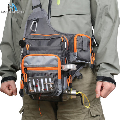 Maximumcatch Crossbody Fishing Sling Bag Waterproof Multi Function Fishing Lure Takle Bag Pack