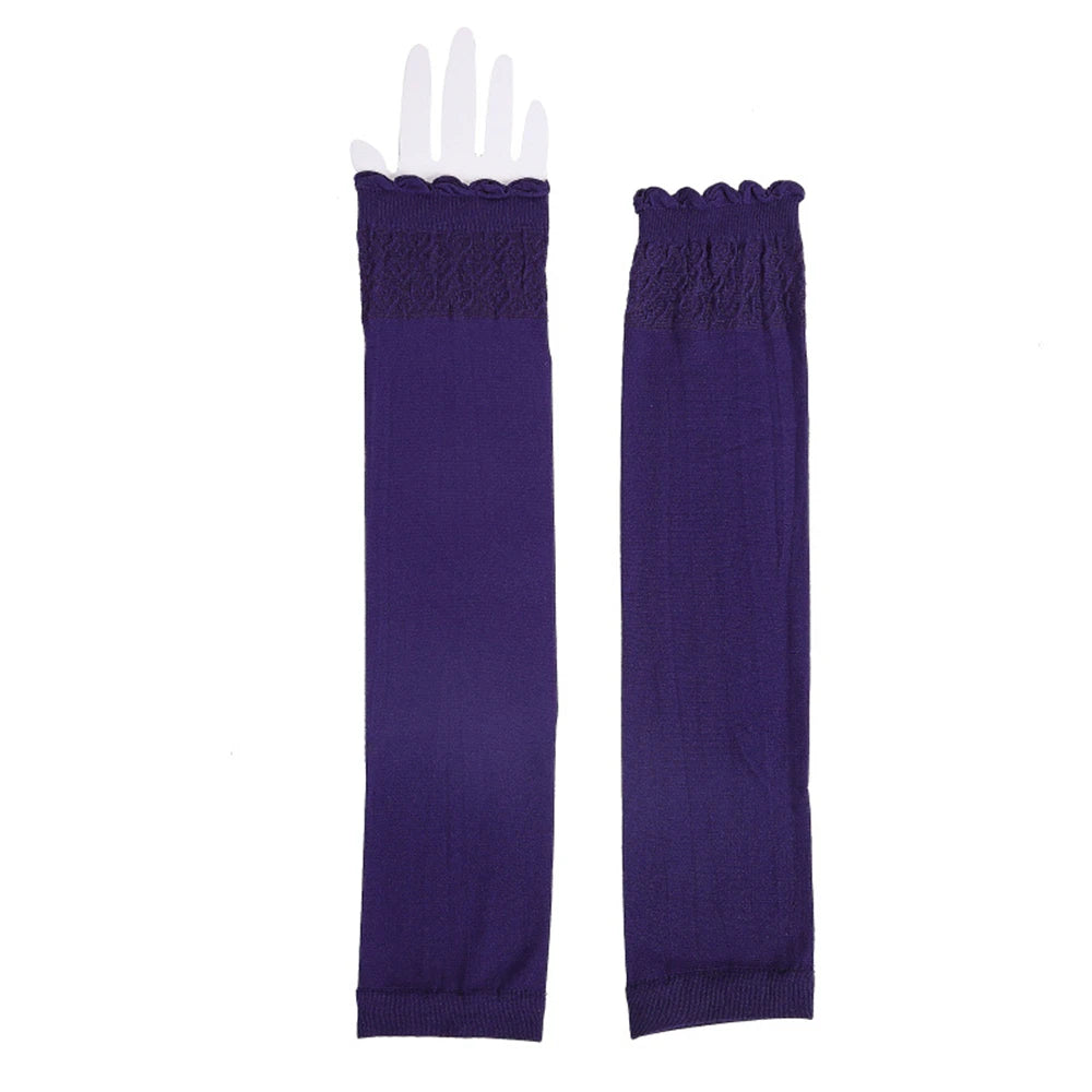 Islamic Muslim Sleeves Gloves Arm Cover Hijab Stretchy Fabric Arab Sleeves New Elastic Sun Protection Arm Warmer Middle East