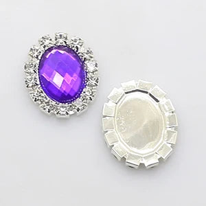 YWXINXI 10Pcs Hot Selling 16*20mm Oval Diy Jewelry Accessories Rhinestone Board Wedding Invitation Clothing Accessories