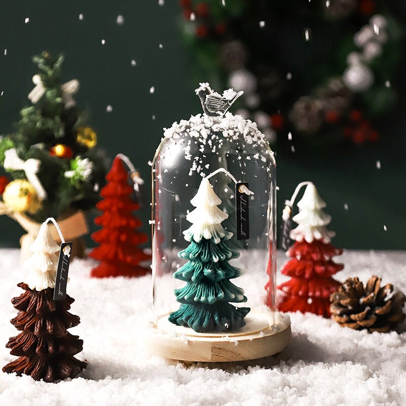 Christmas Tree Fragrance Candle Handmade Christmas Atmosphere Fragrance Kid's Scene Decoration Window Ornaments