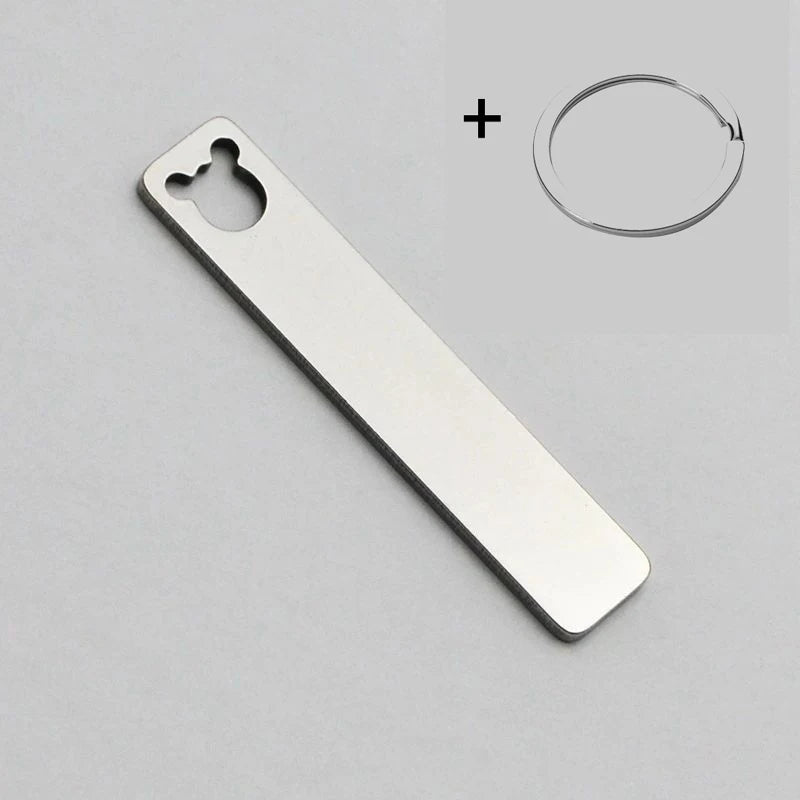 Custom Phone Number Logo Name Keychain Women Men Car Key Ring Laser Engraveing Key Chain Stainless Steel Personalized