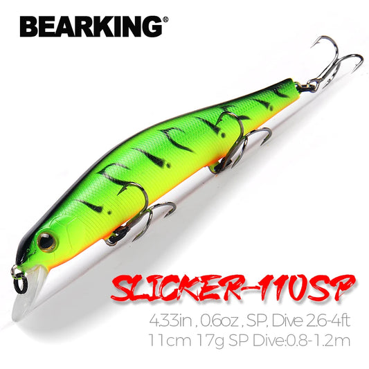 Bearking 11cm 17g Magnet Weight System Long Casting New Model Fishing Lures Hard Bait Dive 0.8-1.2m Quality Wobblers Minnow
