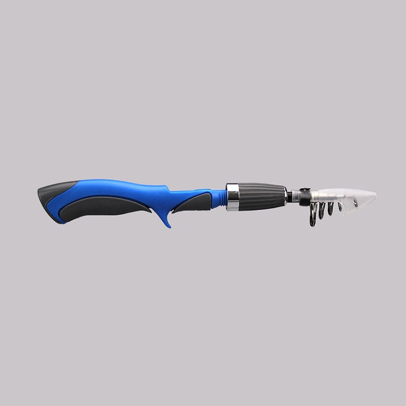 Carbon Fiber Rod Superhard Boat Ice Fly Lure Fishing Rod With High Quality Fishing Reel Fishing Tackle Set De Pesca 1.4m Length