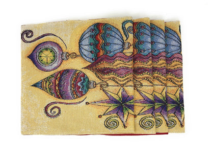 DaDa Bedding Set of 8 Pieces Bohemian Ornaments Table Tapestry - 4 Placemats, 2 Table Runners, 2 Throw Pillow Covers (14