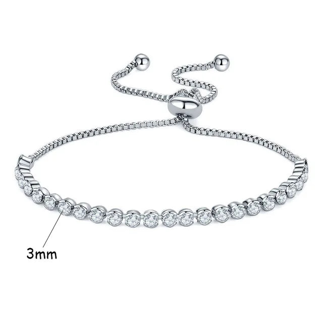UMODE 4 Colors Cubic Zirconia Tennis Bracelet & Bangles for Women Luxury  Armbanden Voor Vrouwen Bijoux UB0124X
