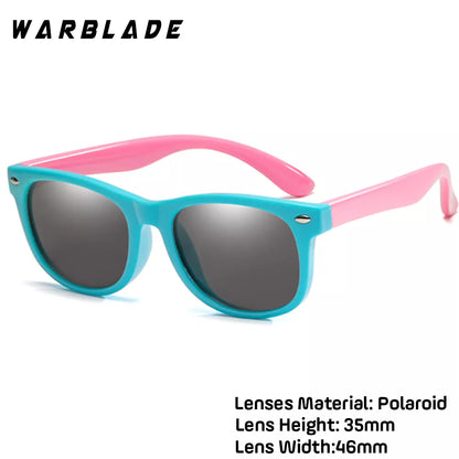 WarBlade Fashion Kids Sunglasses Children Polarized Sun Glasses Boys Girls Glasses Silicone Safety Baby Shades UV400 Eyewear