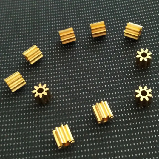 10pc DIY Toy Motor Gear 130Motor 0.5M 2mm Nylon Copper Shaft 8t/9t/12t/15t MINI 4wd Motor Gear Box Gear Reducer Gearbox RC Parts