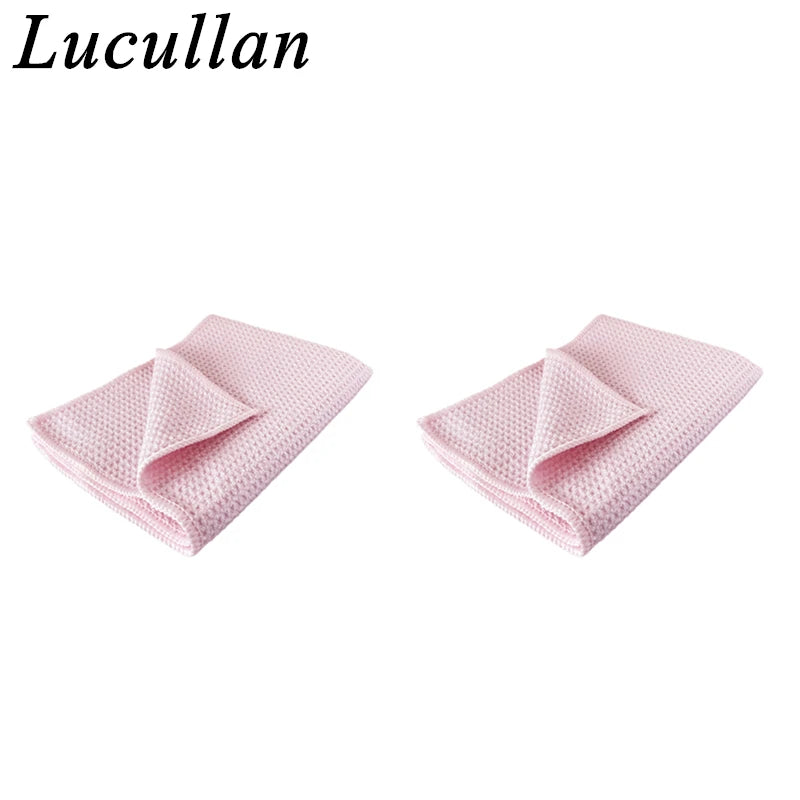 Lucullan Magic Power Super Absorbancy Waffle Weave Cloth 30X40CM 380GSM Microfiber Towels for Glass Paint and Interior