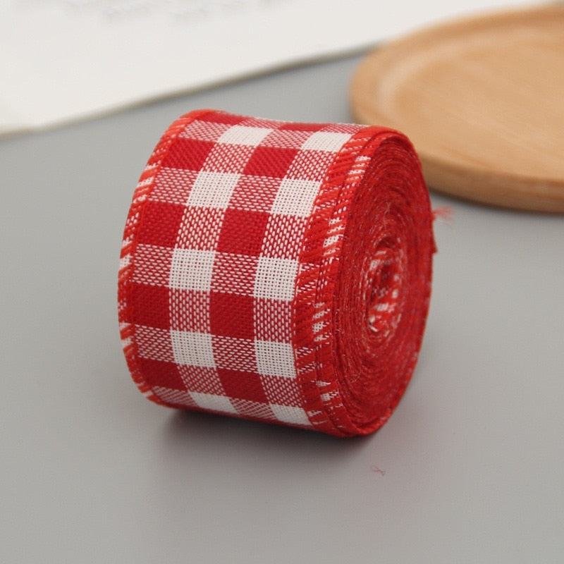 6Yards/Roll Ribbon Imitation Hemp Ribbon Wire Linen Ribbon Christmas Decoration