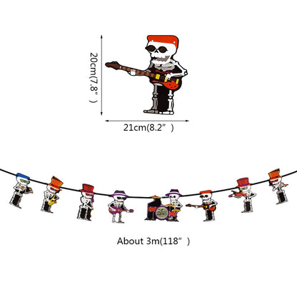 2023 Year Happy Halloween Banner Garland for Halloween Home Hanging Ornament Decorations Kids Child Favors Creative