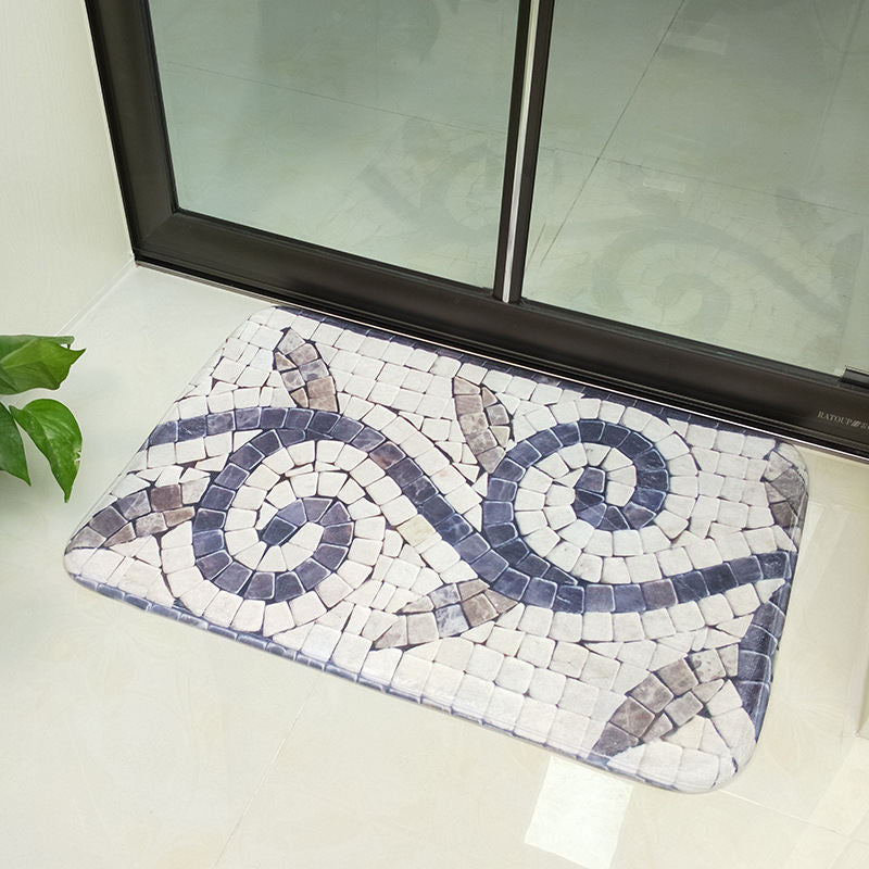 Colorful Stones Bath Mat Set Thicken Flannel Bathroom Carpets Toilet Rugs WC Room Floor Pads Tapis Salle De Bain 45*75 45*120cm
