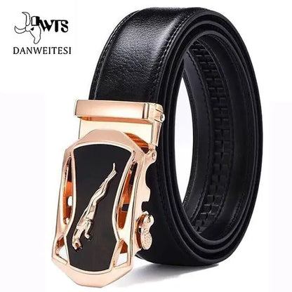 Leather Belts for Men Automatic Male Belts Cummerbunds Leather Belt Men Black Belts Cinturon Hombre
