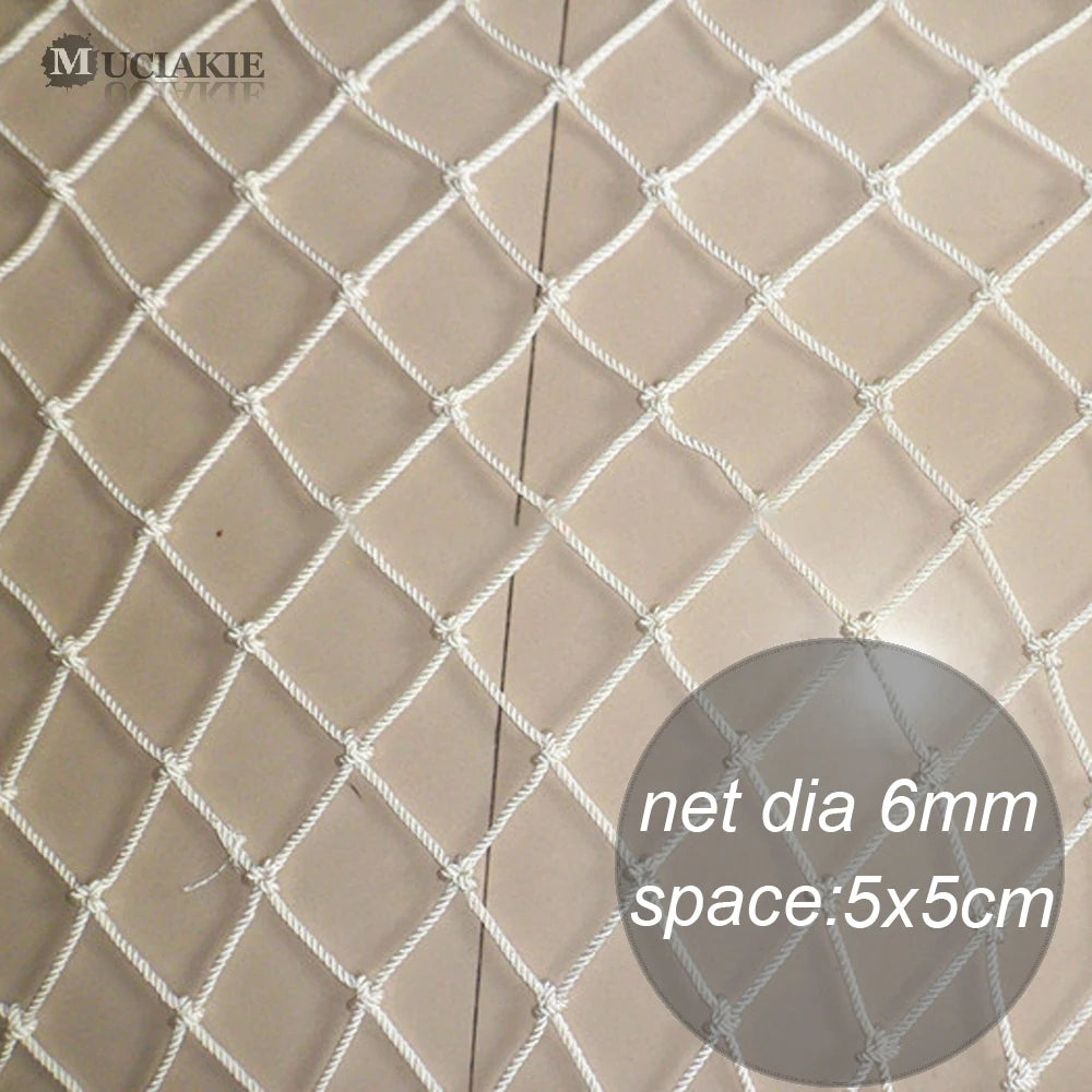 6MM Dia (5x5cm Space) White Square Net Heavy Duty Plant Trellis Netting Great for Climbing Heavy Giant Fruits Garden Netting