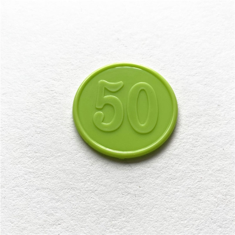 10pcs/Lots!Plastic Poker Chip for Gaming Tokens Plastic Coins Family Club Board Games Toy Creative for Children