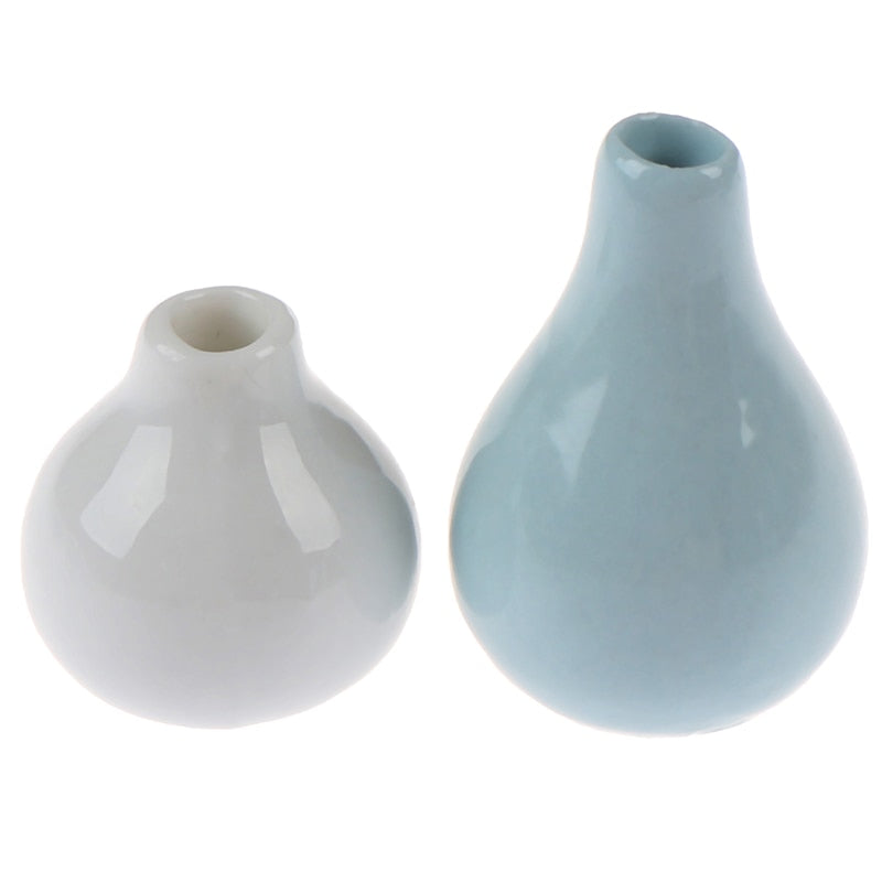 1/2/3/5/7/9pcs/Set Dollhouse Mini Ceramic Porcelain Vase Accessories Doll House Miniatures 1:12 Accessories Decorative Miniature