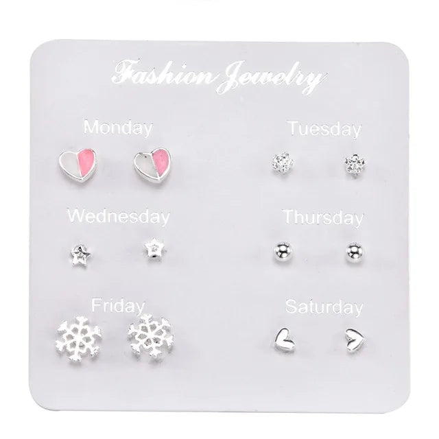 Crystal Simulated Pearl Earrings Set Women Jewelry Accessories Piercing Ball Stud Earring Kit Bijouteria Brincos