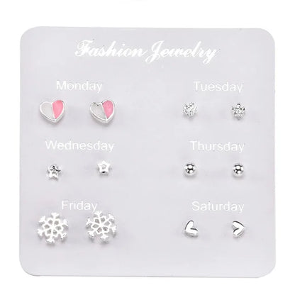 Crystal Simulated Pearl Earrings Set Women Jewelry Accessories Piercing Ball Stud Earring Kit Bijouteria Brincos