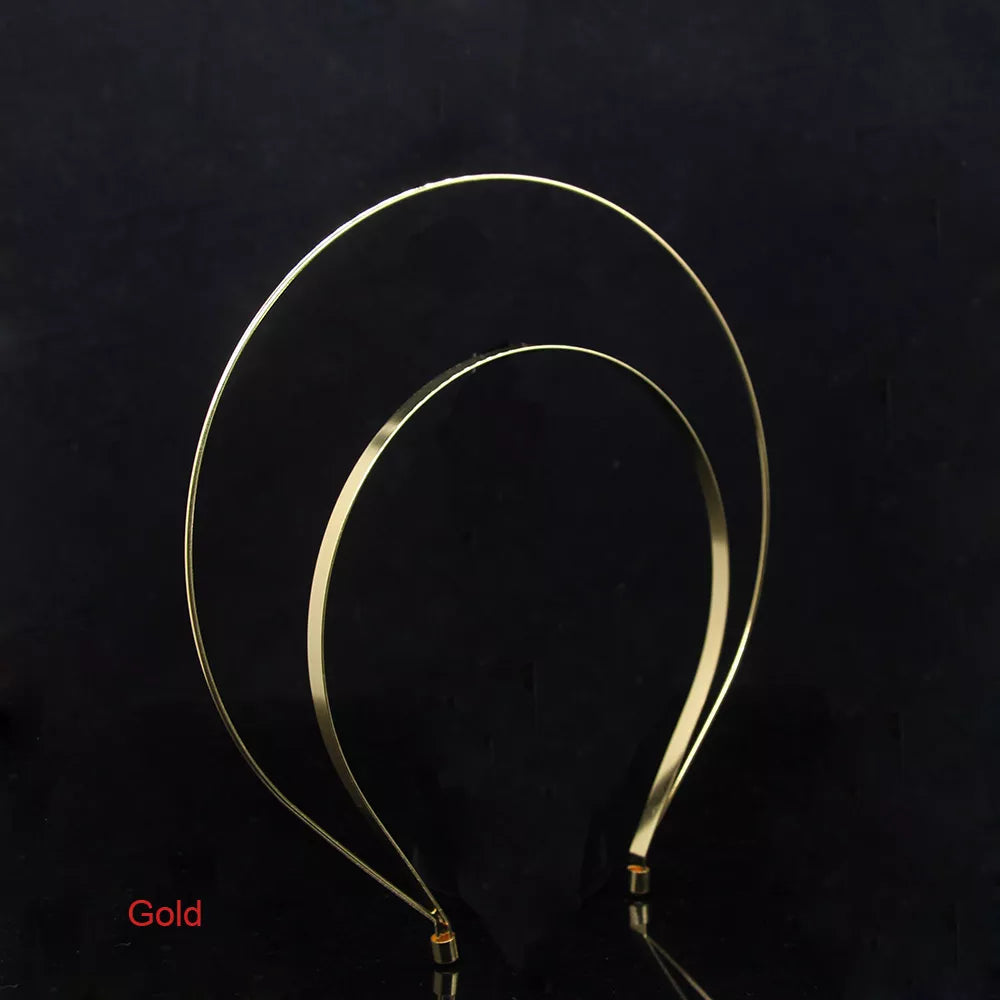 AINAMEISI New Gold Plate Crown Design Headband Wedding Hair Accessories HairBands Tiara Crown Bridal Jewelry for Women