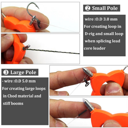 1PCS Carp Fishing Hook to Hold Swivel and Ring  Accessories for D-Rig Chod Carp Hair Rig Making Carp Fishing Terminal Tackle