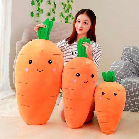 1pc Big Creative Simulation Carrot Plush Toy Super Soft Carrots Doll Stuffed With Down Cotton Pillow Cushion