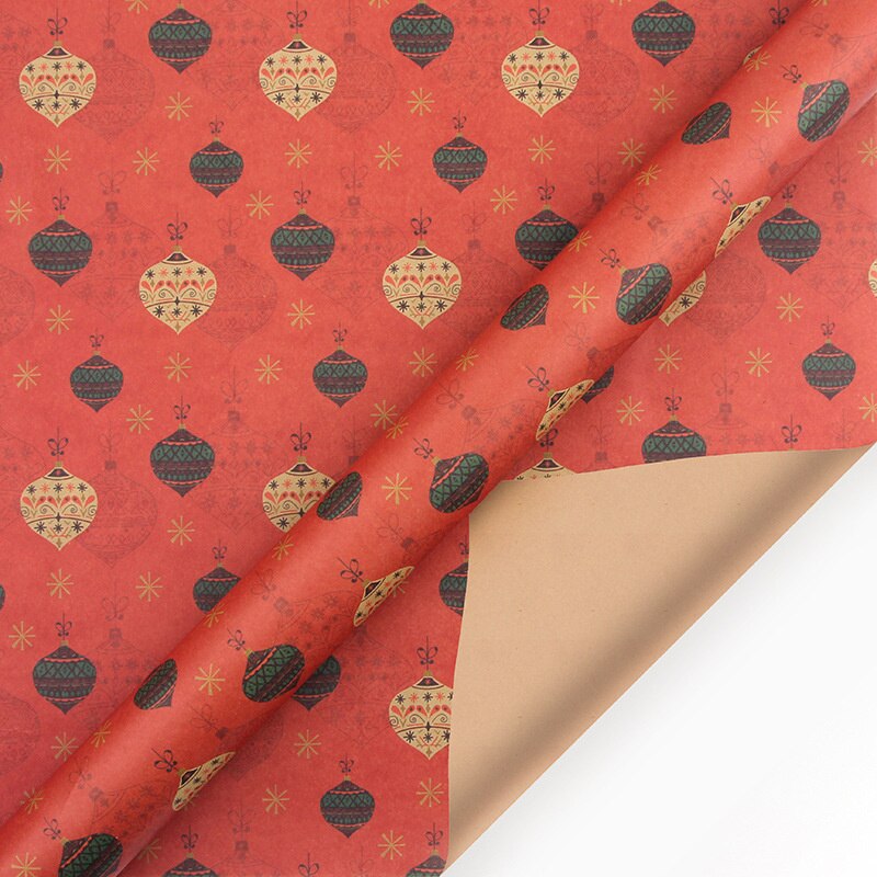 70X50cm Christmas Diy Kraft Wrapping Paper Printing Paper Christmas New Year Decoration Wrapping Paper