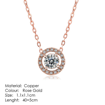 ZHOUYANG Pendant Necklaces Jewelry for Women Rose Gold Color Chain Jewellery Heart Necklace Cubic Zirconia N388
