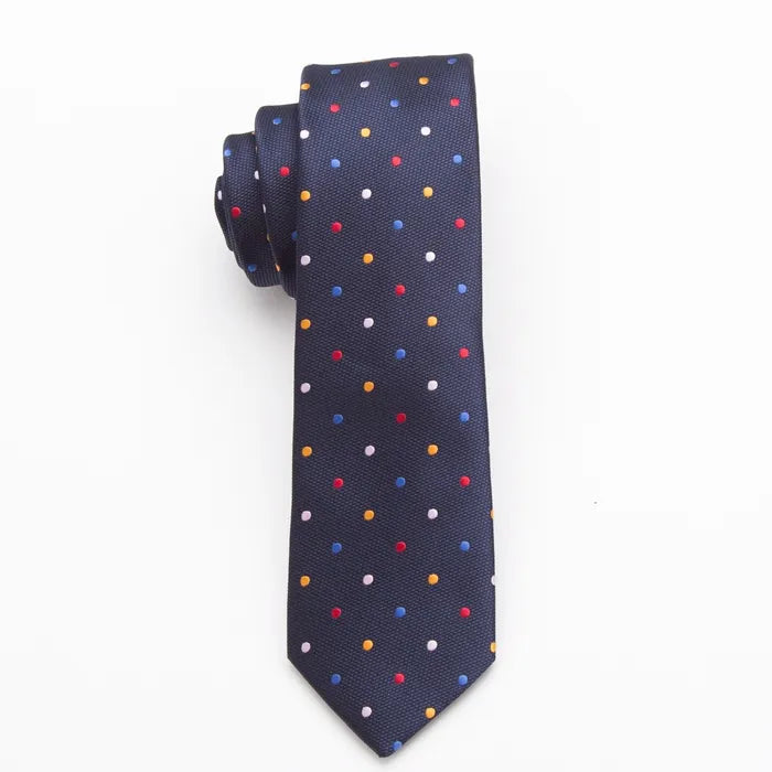 XGVOKH 20 Style Neck Tie Men Skinny Necktie Wedding Ties Polyester Black Dot Fashion Mens Business Bowtie Shirt Accessories