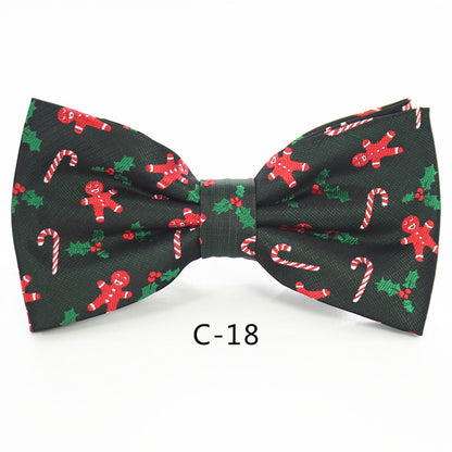 JEMYGINS Christmas Bow Ties for Mens Shirt  Snowflake Christmas Tree Pattern Men Silk Bow Tie  Christmas