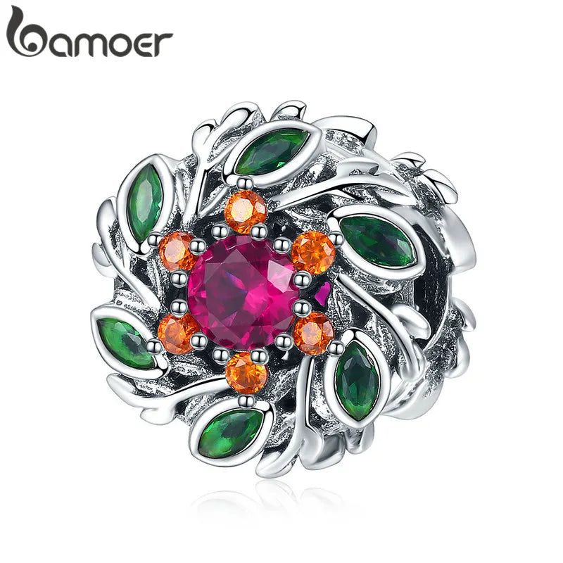 Bamoer 925 Sterling Silver Jewelry Christmas Collection Charm for Women Girl DIY Jewelry Fit Original Bracelet Bangle